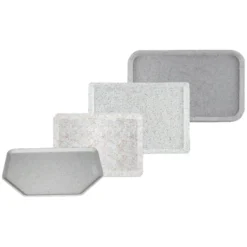 Plateau hexagonal 50x35 polyester sel/poivre RF - Podnos hexagonal 50x35 - Redfox