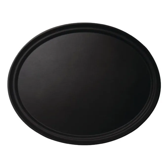 Plateau Ovale en Fibre de Verre Antidérapant 600 x 730 mm - Cambro