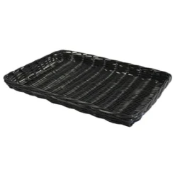Plateau Polypropylène Rectangle Noir Plastic 32X22 Lot de 50 - Créapak
