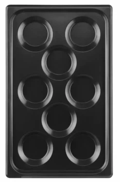 Plateau pour oeufs, avec revêtement antiadhésif CONVECTOMAT EGGPLATE, GN 1/1, Noir, 530x325x(H)26mm - Hendi