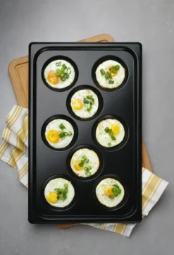 Plateau pour oeufs, avec revêtement antiadhésif CONVECTOMAT EGGPLATE, GN 1/1, Noir, 530x325x(H)26mm - Hendi