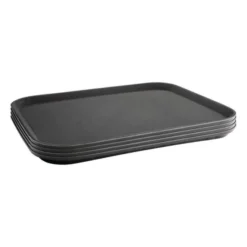 Plateau Rectangulaire Anti-Dérapant Noir - 356 x 457 mm - Kristallon