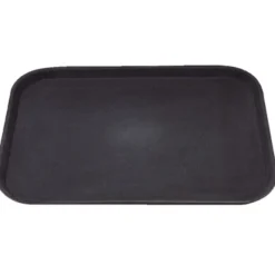 Plateau Rectangulaire Anti-Dérapant Noir - 356 x 457 mm - Kristallon