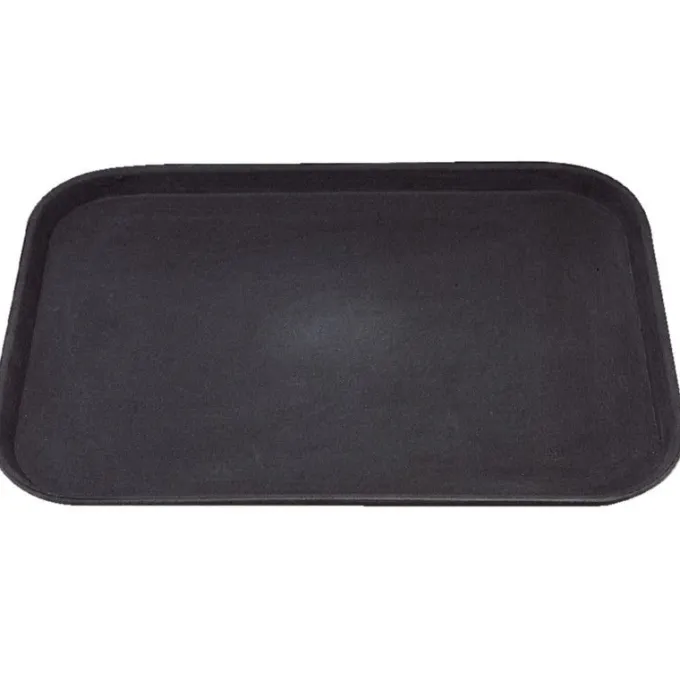 Plateau Rectangulaire Anti-Dérapant Noir - 356 x 457 mm - Kristallon