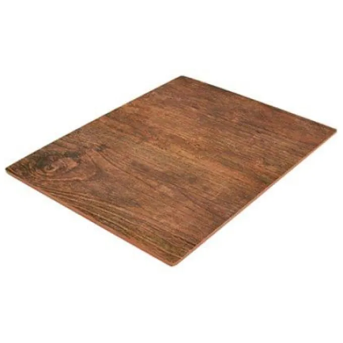 Plateau Rectangulaire en Mélaminé Couleur Bois - L2G