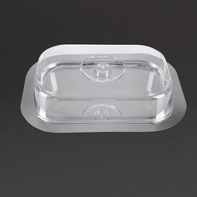 Plateau rectangulaire inox avec couvercle - APS 310 x 90 mm
