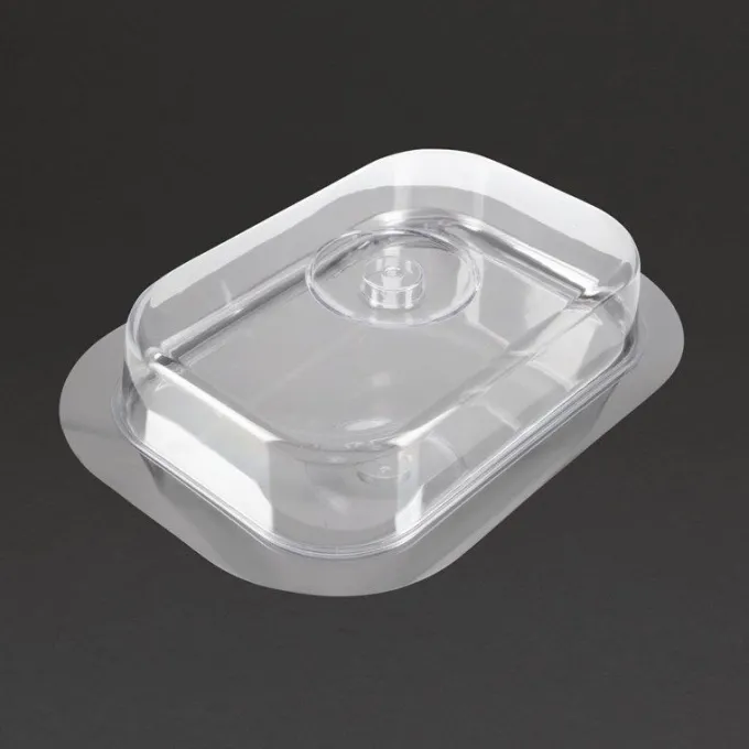 Plateau rectangulaire inox avec couvercle - APS 310 x 90 mm