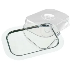 Plateau rectangulaire inox avec couvercle - APS 310 x 90 mm
