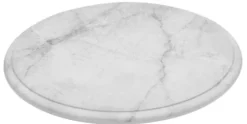 Plateau Rond Blanc en Mélaminé Imitation Marbre Ø 285 mm - L2G