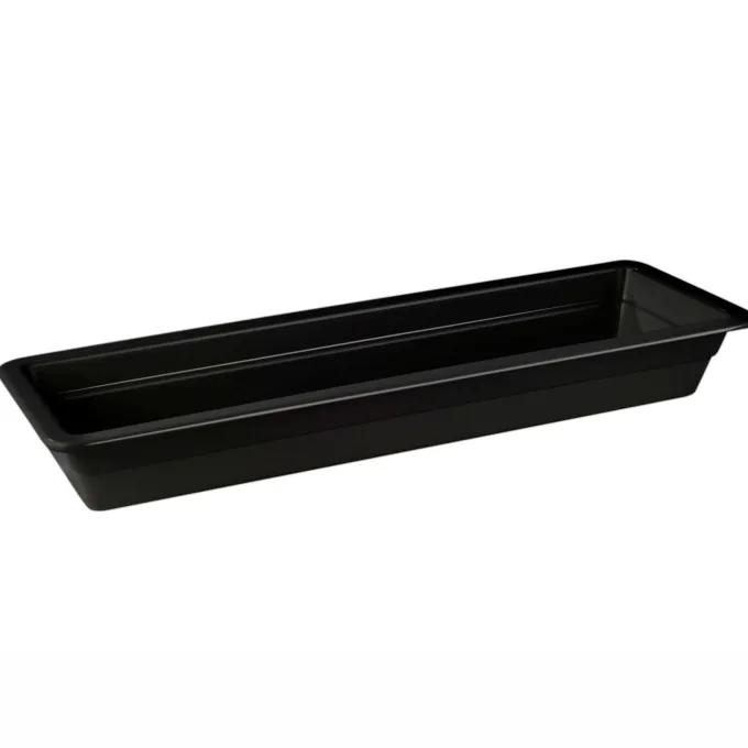 Plat en Mélamine Noir GN 2/4 - H 65 mm - Pujadas