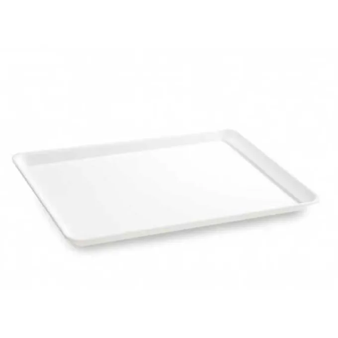 Plat en Plexiglas rectangulaire avec coins arrondis Blanc 365x275x17mm - Matériel CHR Pro