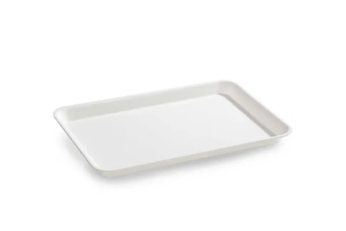 Plat en Plexiglas rectangulaire avec coins arrondis Blanc 310x210x17mm - Matériel CHR Pro