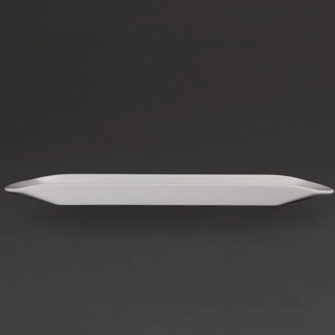 Plat Gondola en Porcelaine Blanche 560 x 150 mm - Olympia