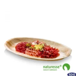 Plat Ovale en Feuille de Palmier 43x29 cm - SDG Lot de 100