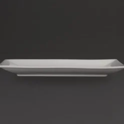 Plat Rectangulaire de Service en Porcelaine Blanche 310 x 180 mm - Boite de 2 - Olympia