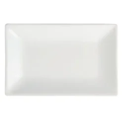 Plat Rectangulaire de Service en Porcelaine Blanche 200 x 130 mm - Lot de 6 - Olympia