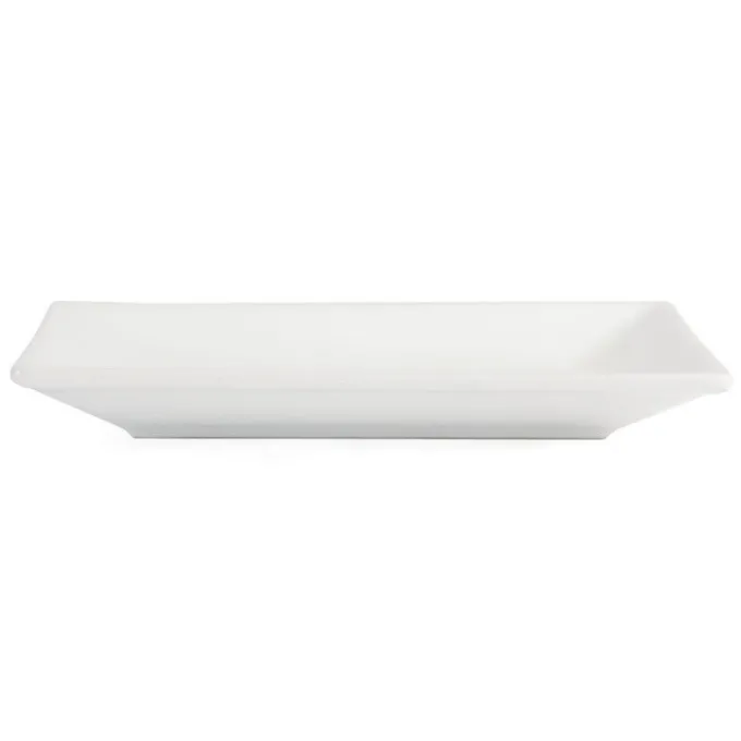 Plat Rectangulaire de Service en Porcelaine Blanche 200 x 130 mm - Lot de 6 - Olympia