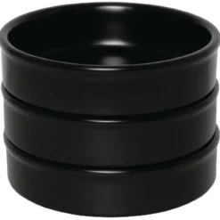 Plats Empilables Noirs 134 mm - Lot de 6 - Olympia