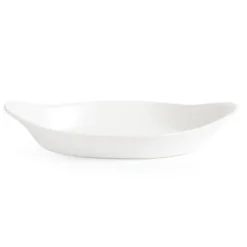 Plats ovales à oreilles blancs Olympia 43 x 229 x 127 mm - Boite de 6