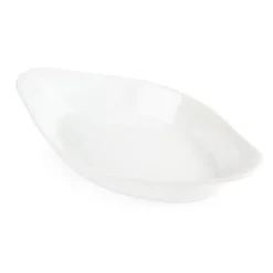 Plats ovales à oreilles blancs Olympia 49 x 262 x 141 mm - Boite de 6