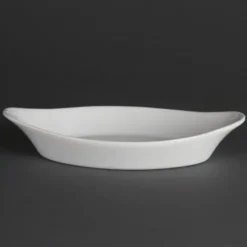 Plats ovales à oreilles blancs Olympia 49 x 262 x 141 mm - Boite de 6