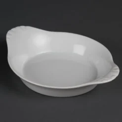 Plats ronds à oreilles blancs Olympia 26(H)x170(L)x140(P) mm - Boite de 6