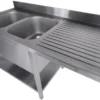 Plonge double évier Inox démontable à gauche - Combisteel