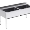 Plonge en Inox avec Bâti 2 Bacs Grande Capacité Gamme 700 - Distform