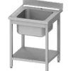 Plonge Inox AISI 201 Adossée 1 Bac avec Etagère - Gamme 700 - Stalgast