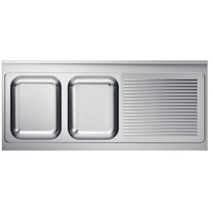 Plonge Inox Professionnelle Gamme 700 - 2 Eviers à Gauche - Combisteel
