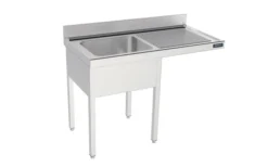 Plonge Inox 1400 x 700 Bac à droite et Espace pour Lave-Vaisselle - Distform