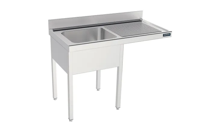 Plonge Inox 1400 x 700 Bac à droite et Espace pour Lave-Vaisselle - Distform