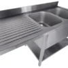 Plonge évier double Inox démontable à droite - Combisteel