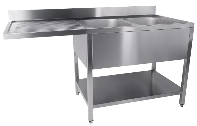 Plonge évier double Inox démontable à droite - Combisteel