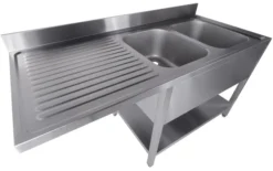 Plonge évier double Inox démontable à droite - Combisteel
