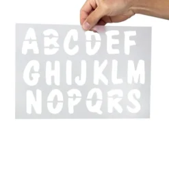 Pochoirs avec numéros images lettres - Lot de 5