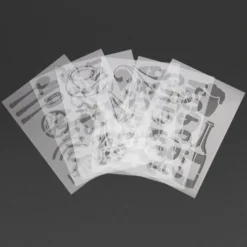 Pochoirs avec numéros images lettres - Lot de 5
