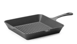 Poêle à griller en fonte, Noir, 250x250x(H)50mm, Carré - Hendi