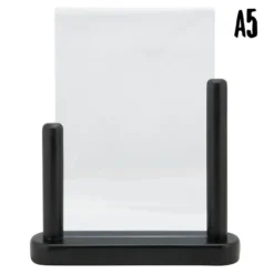 Porte-affiche de table- Medium - Bois avec finition noir laqué - Securit