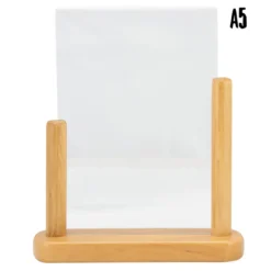 Porte-affiche de table - Medium - Bois avec finition teck laqué - Securit