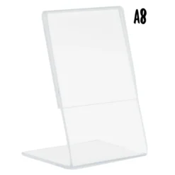 Porte-affiche en L | acrylique transparent | Format A8 - Securit