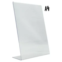 Porte-affiche en L - acrylique transparent - Format A4 - Securit