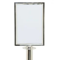 Porte-affiches pour poteau classique - A4 - chrome (accessoires pour fixation inclus) - Securit