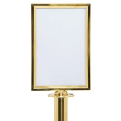Porte-affiches pour poteau classique - A4 - doré (accessoires pour fixation inclus) - Securit