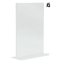 Porte-affiche vertical en acrylique transparent - Format A5 - Securit