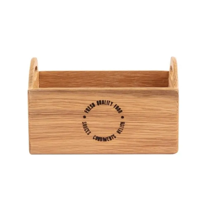 Porte-Condiments en Chêne avec Inscription - 230 mm - Olympia