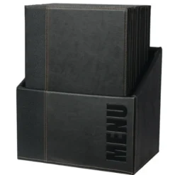 Porte-Menu Contemporain A4 avec Boîte de Rangement - Lot de 20 - Securit