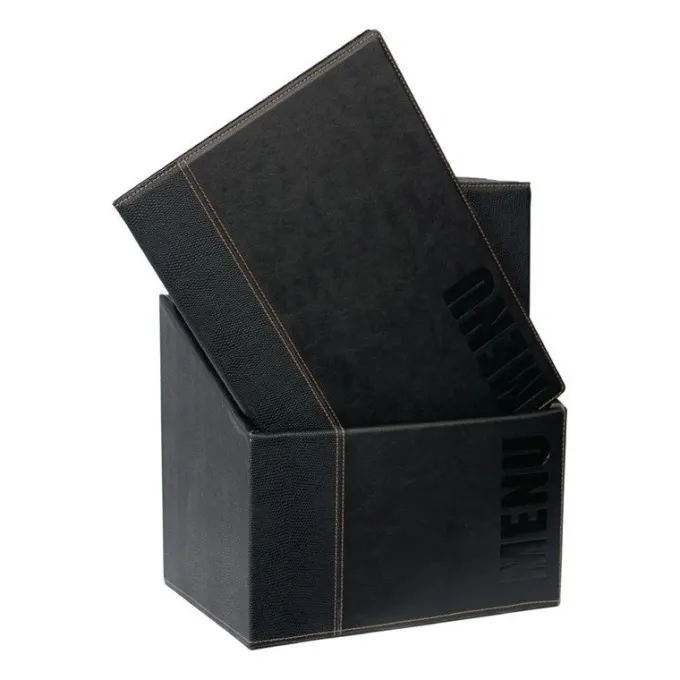 Porte-Menu Contemporain A4 avec Boîte de Rangement - Lot de 20 - Securit