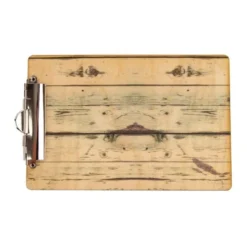 Porte-menu plaque effet bois clair Olympia - A5