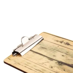 Porte-menu plaque effet bois clair Olympia - A4